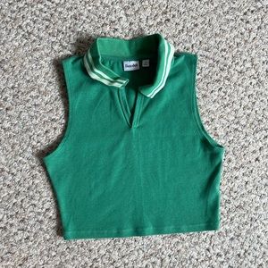 Sunday Best Cropped Green Tank - Size S